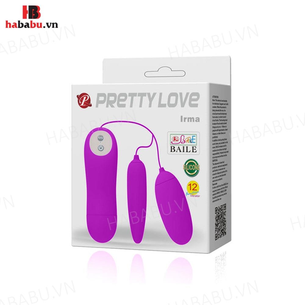 Trứng rung Pretty Love Irma 2 đầu tăng khoái cảm chính hãng