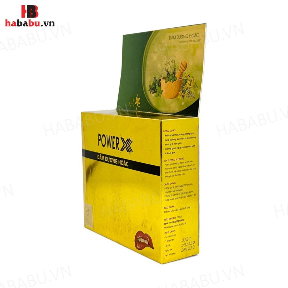 Tăng cường sinh lý Power X Dâm Dương Hoắc tuýp 12 viên sủi cho nam chính hãng