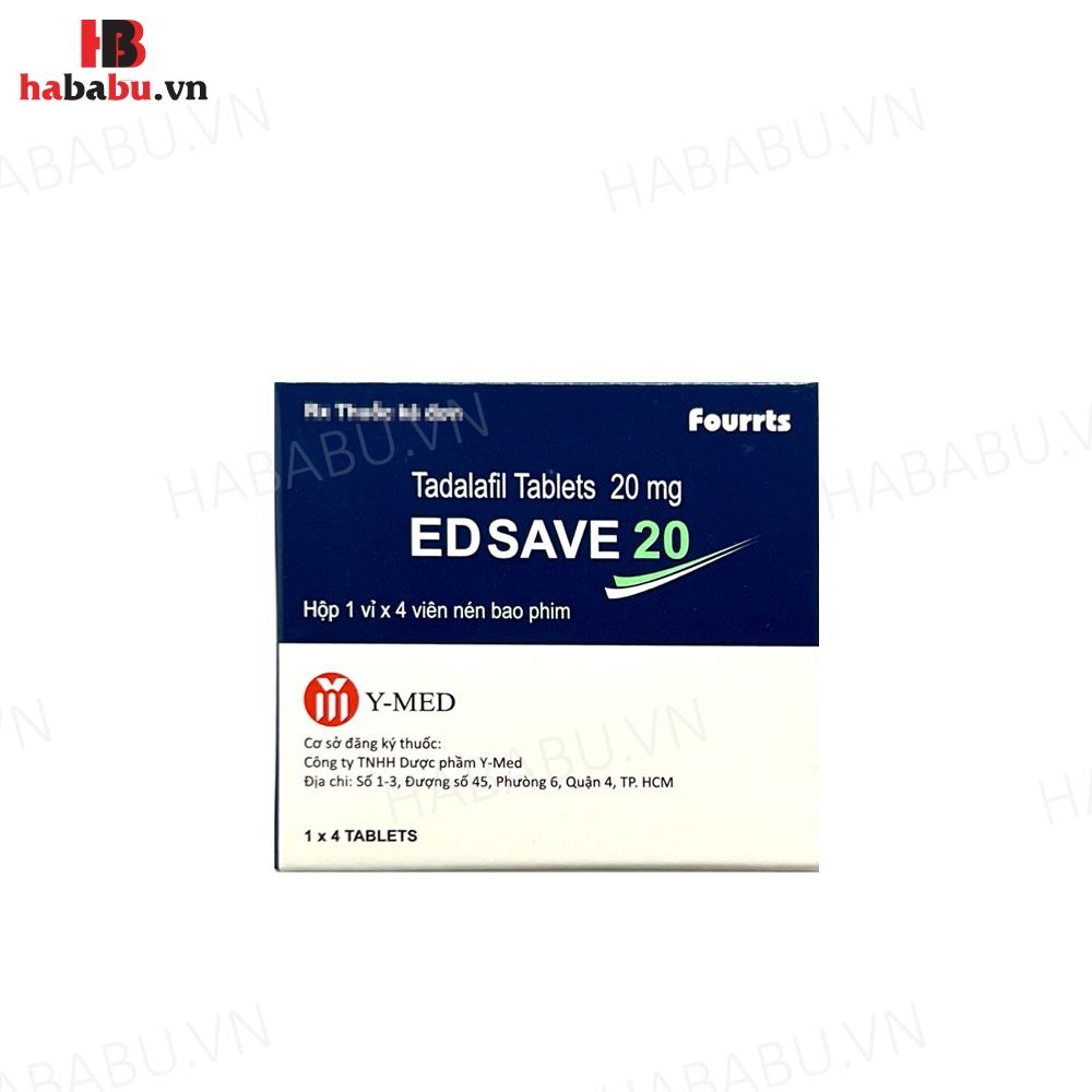 Tăng cường sinh lý nam Ed Save 20mg hộp 4 viên chính hãng