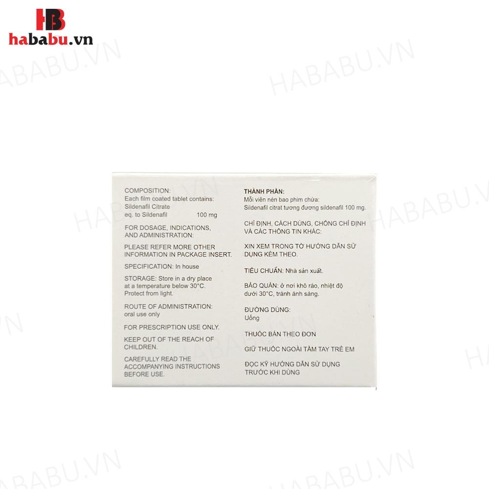 Tăng cường sinh lý nam Welgra 100mg hộp 4 viên chính hãng