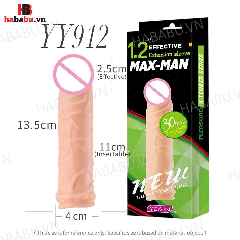 Bao cao su đôn dên Max-Man YY912 tăng kích thước chính hãng