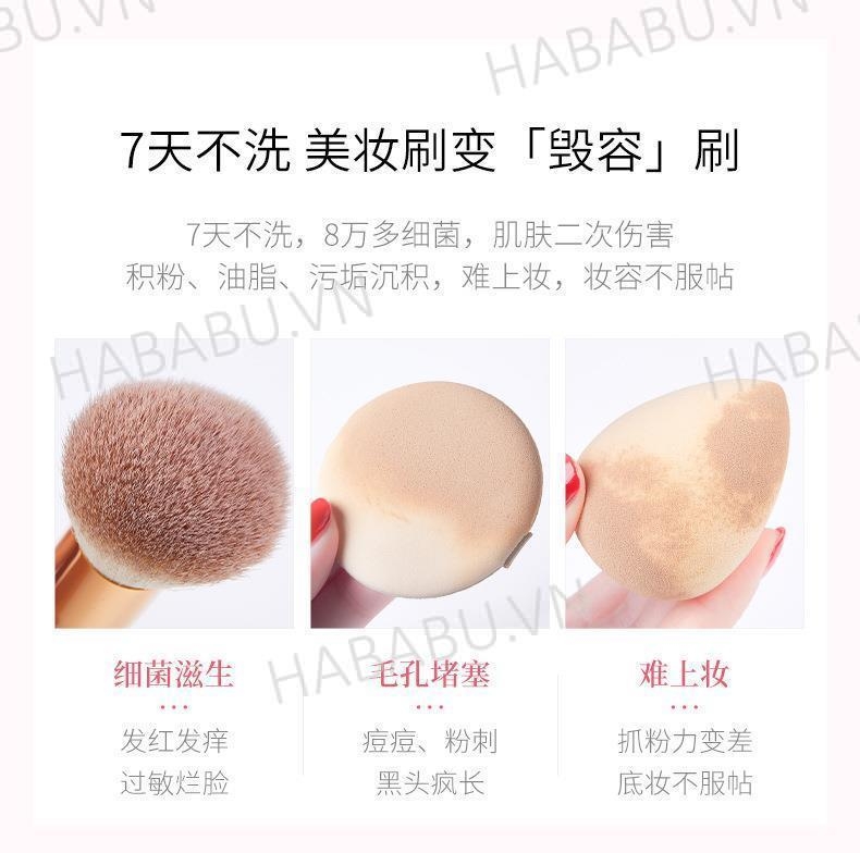 Nước rửa vệ sinh dụng cụ makeup Maycreate 160gr chính hãng