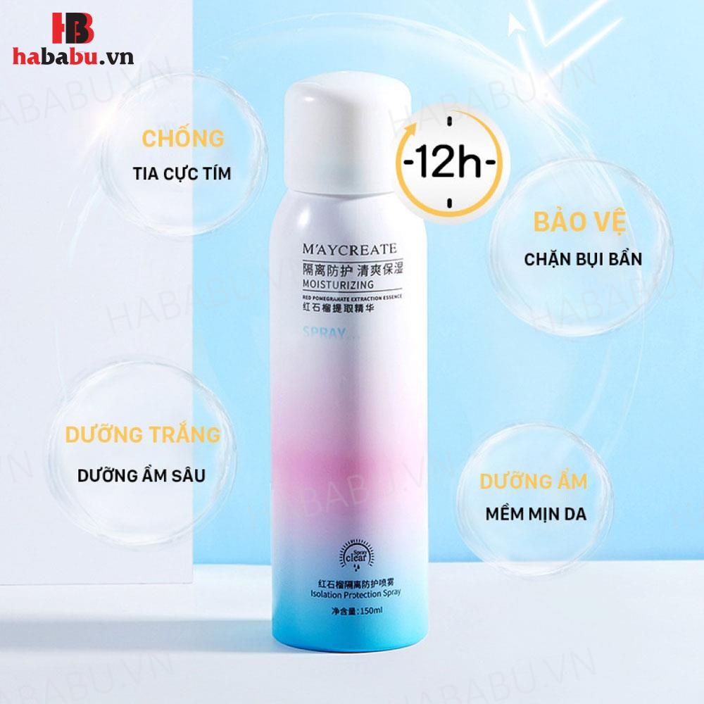 Xịt chống nắng Maycreate Moisturizing Spray 150ml chính hãng