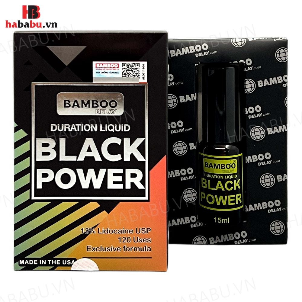 Xịt chống xuất tinh sớm Bamboo Black Power 15ml chính hãng