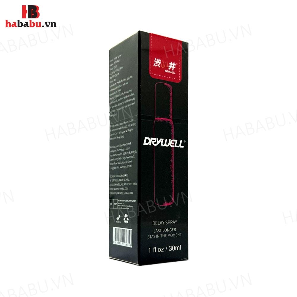Xịt chống xuất tinh sớm Drywell Delay Spray 30ml chính hãng