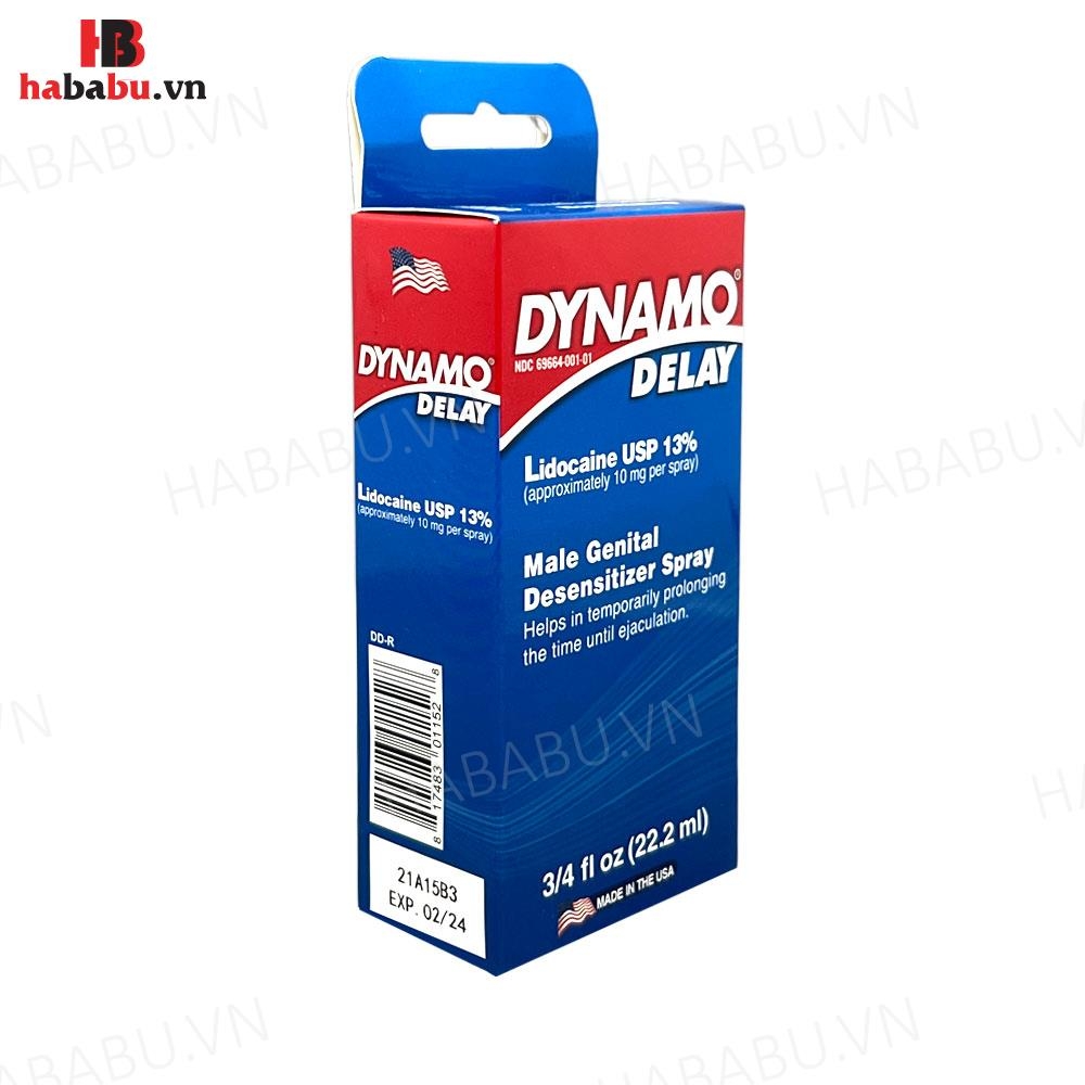 Xịt chống xuất tinh sớm Dynamo Delay 22.2ml chính hãng
