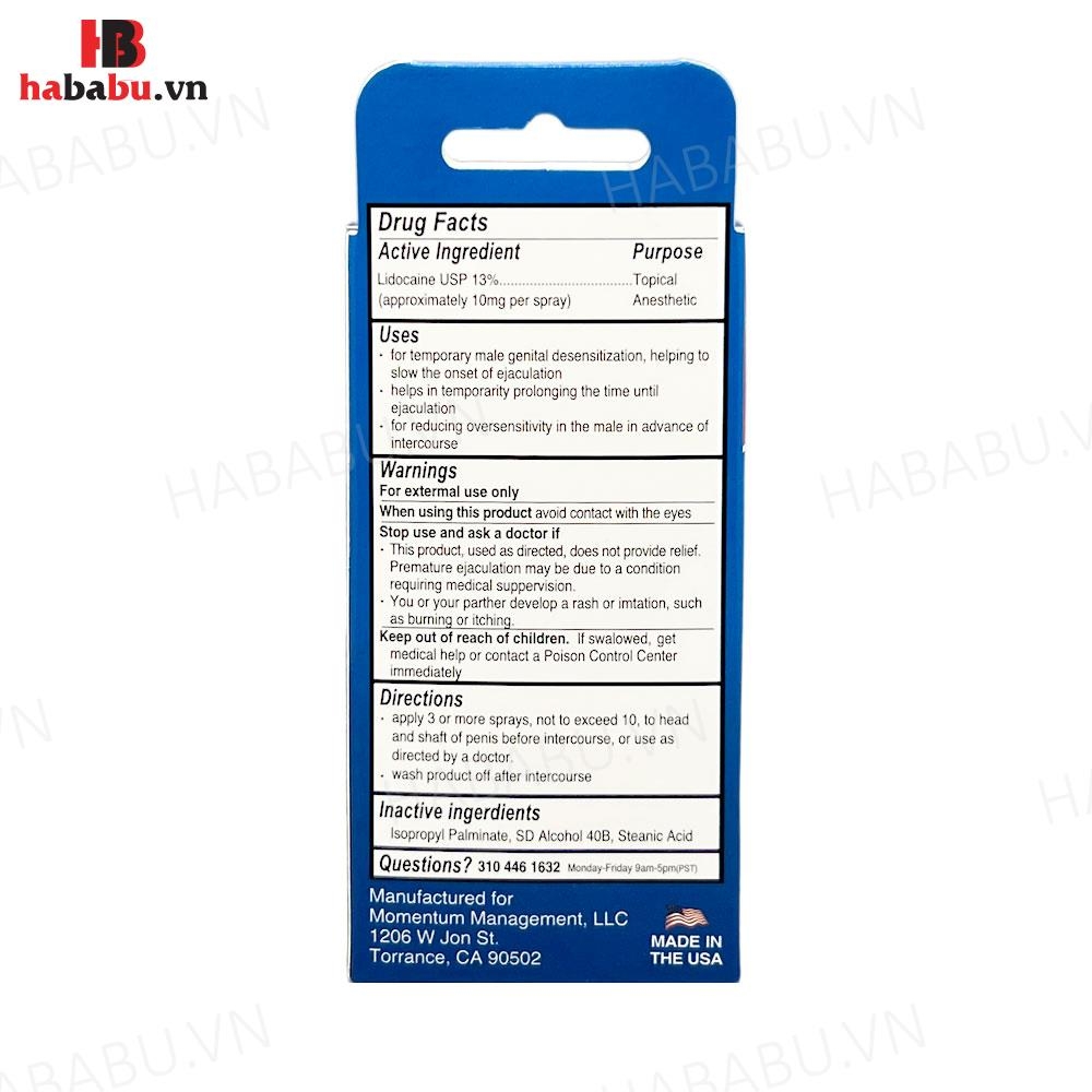 Xịt chống xuất tinh sớm Dynamo Delay 22.2ml chính hãng