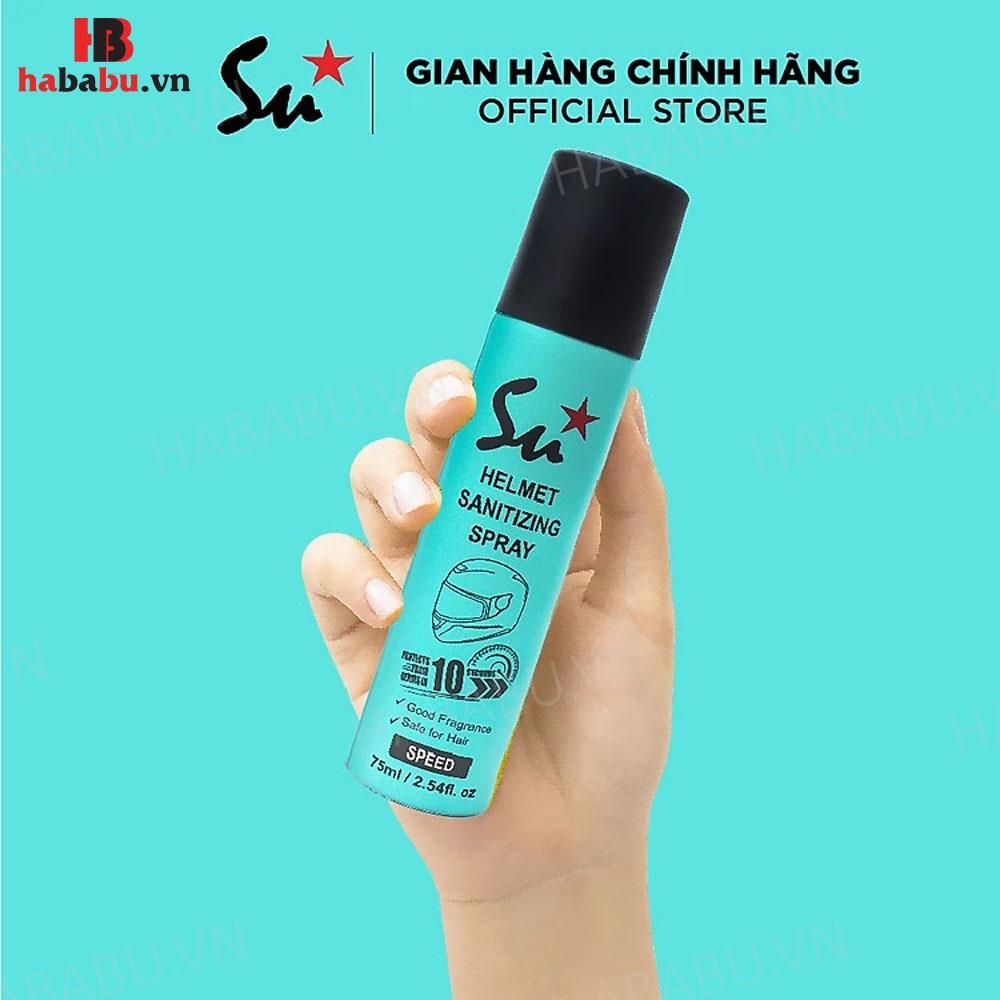 Xịt khử mùi nón bảo hiểm Su Star Speed 75ml chính hãng