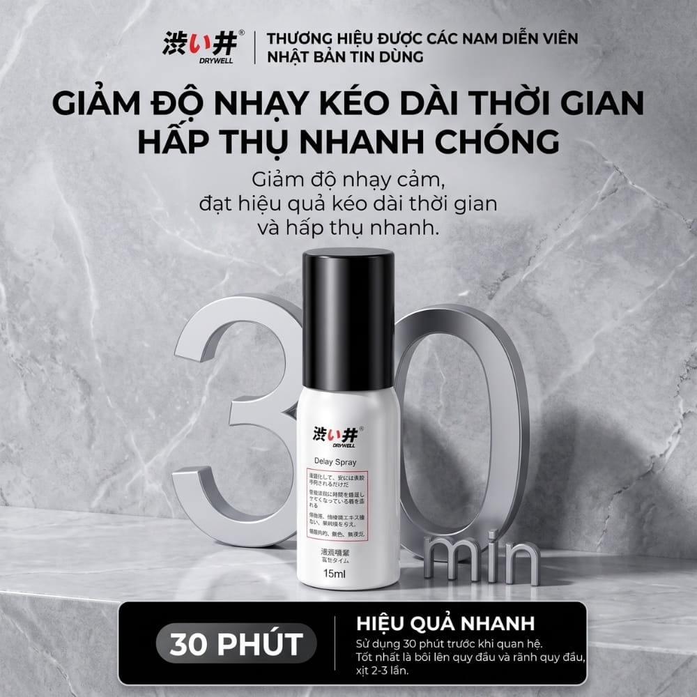 Xịt chống xuất tinh sớm DryWell D-21 15ml