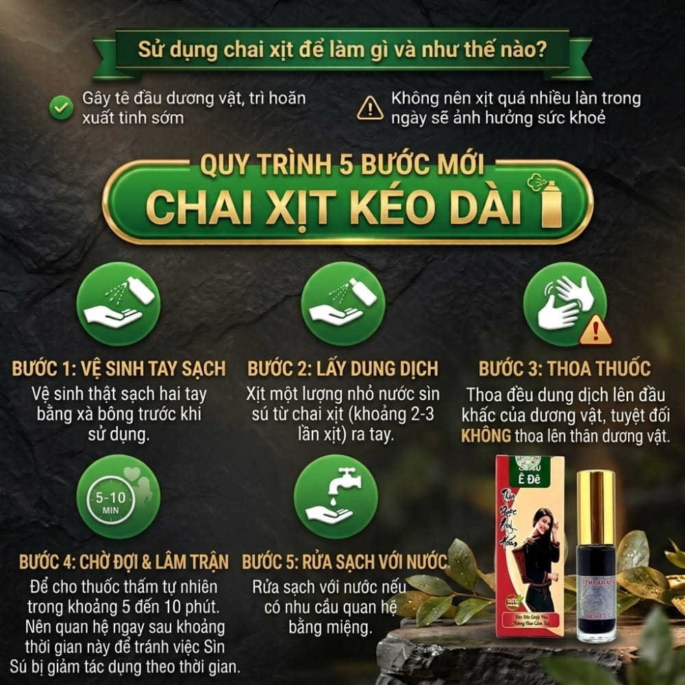 Xịt chống xuất tinh sớm Sìn Sú Ê Đê 5ml