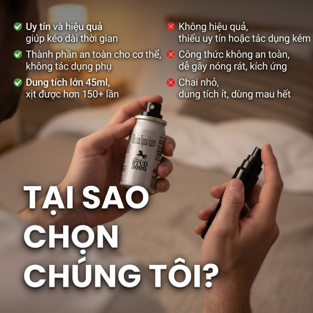 Xịt chống xuất tinh sớm Stud 5000 20gr