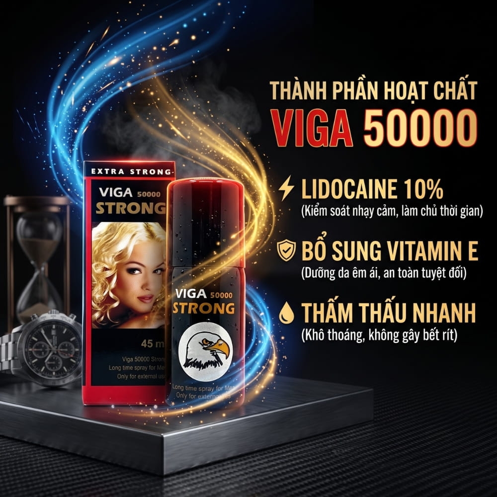 Xịt chống xuất tinh sớm Viga 50000 Strong 45ml