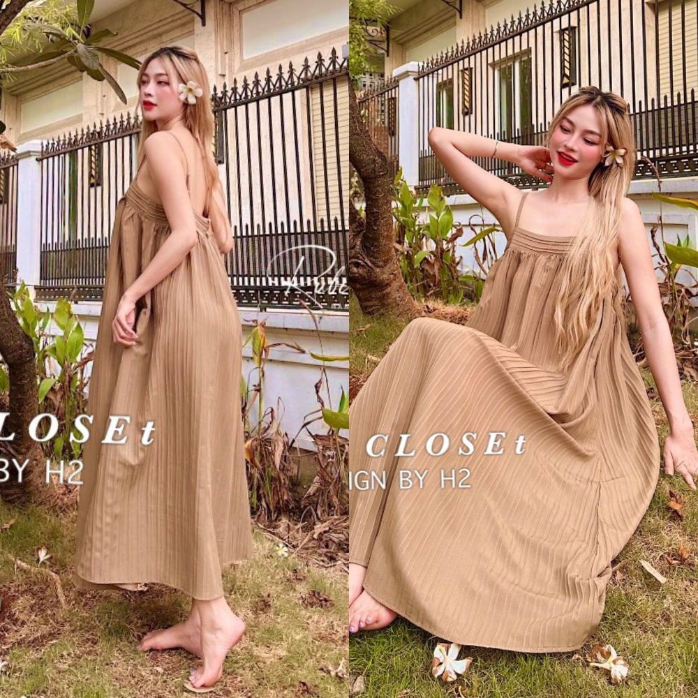 váy maxi 2 dây đi dã ngoại | Shopee Việt Nam