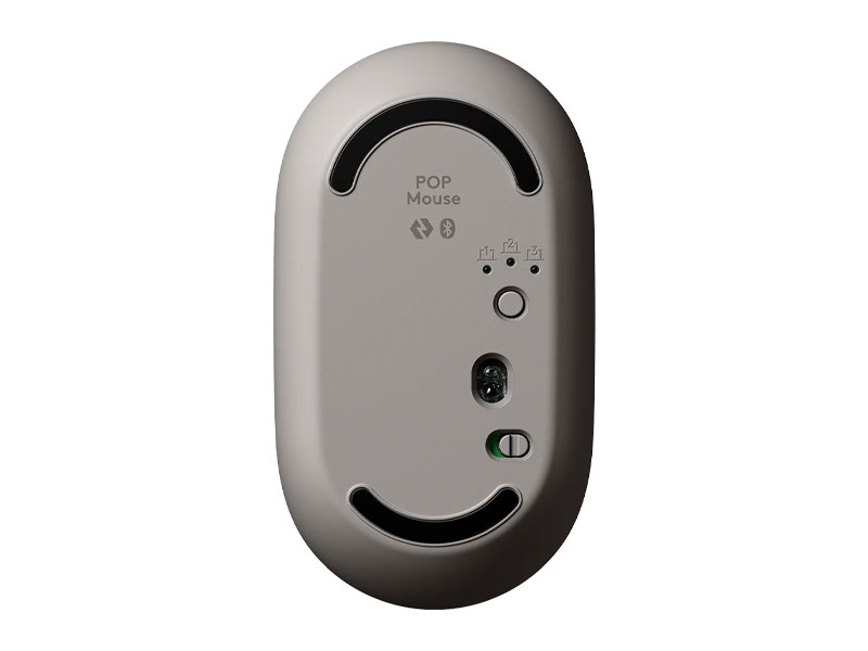 Chuột không dây Emoji Logitech POP Mouse Bluetooth màu Xám (Mist Sand)
