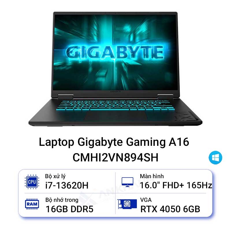 Laptop Gigabyte Gaming A16 CMHI2VN894SH i7 13620H/16GB/1TB/16