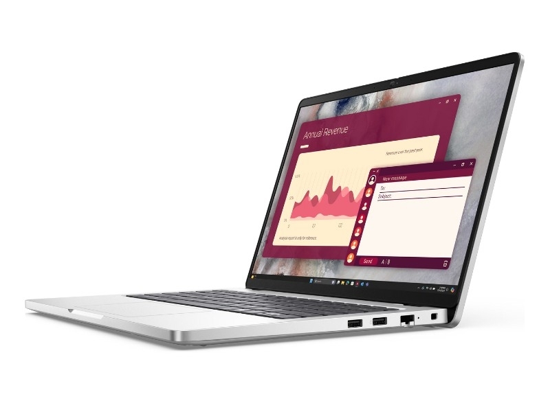 Laptop Dell Pro 14 PC14250 | Ultra 5 235U | Ram 16GB (1x16GB) DDR5 | 512 GB SSD | 14inch FHD+, IPS, 300 nits, 45% NTSC, Anti-Glare, FHD Cam | MediaTek Wi-Fi 6 MT7920 | 3-cell, 45 Wh | 65W AC rugged adapter | Win 11 Home |18M PrS