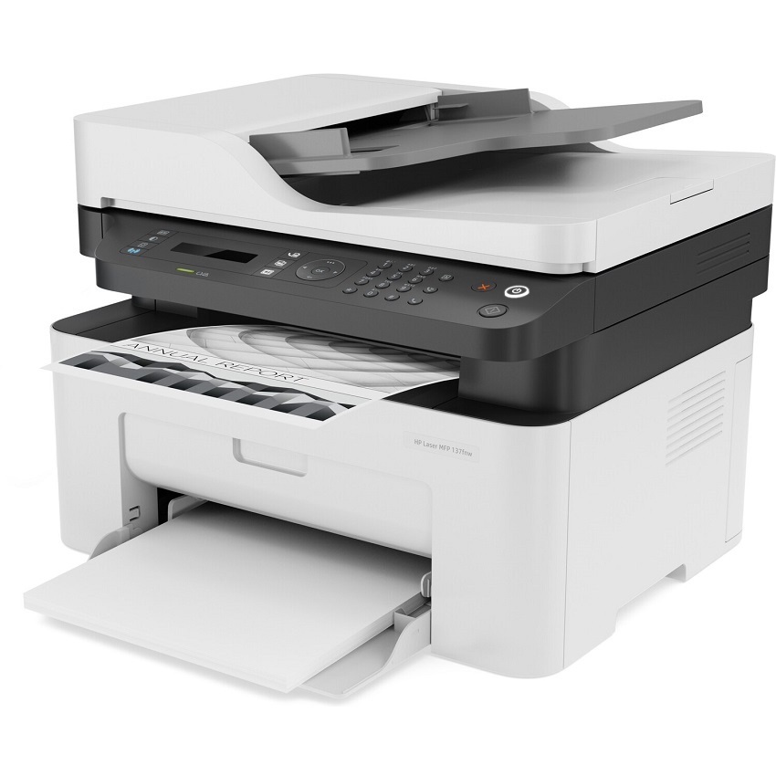 Máy in laser đen trắng đa chức năng HP 137fnw - 4ZB84A - In, sao chép, chụp quét, fax, in mạng, wifi