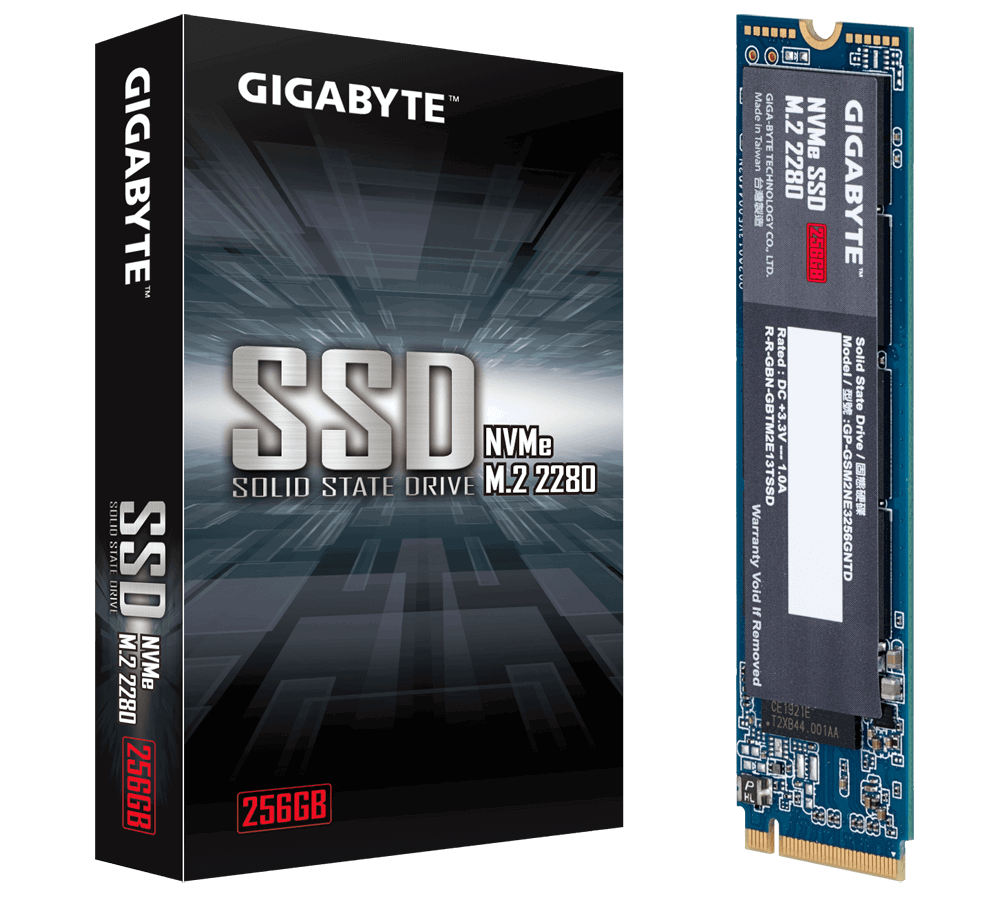 Ổ cứng SSD GIGABYTE M2 2280 256GB NVMe PCI-Express 3.0 x4 (GP-GSM2NE3256GNTD)