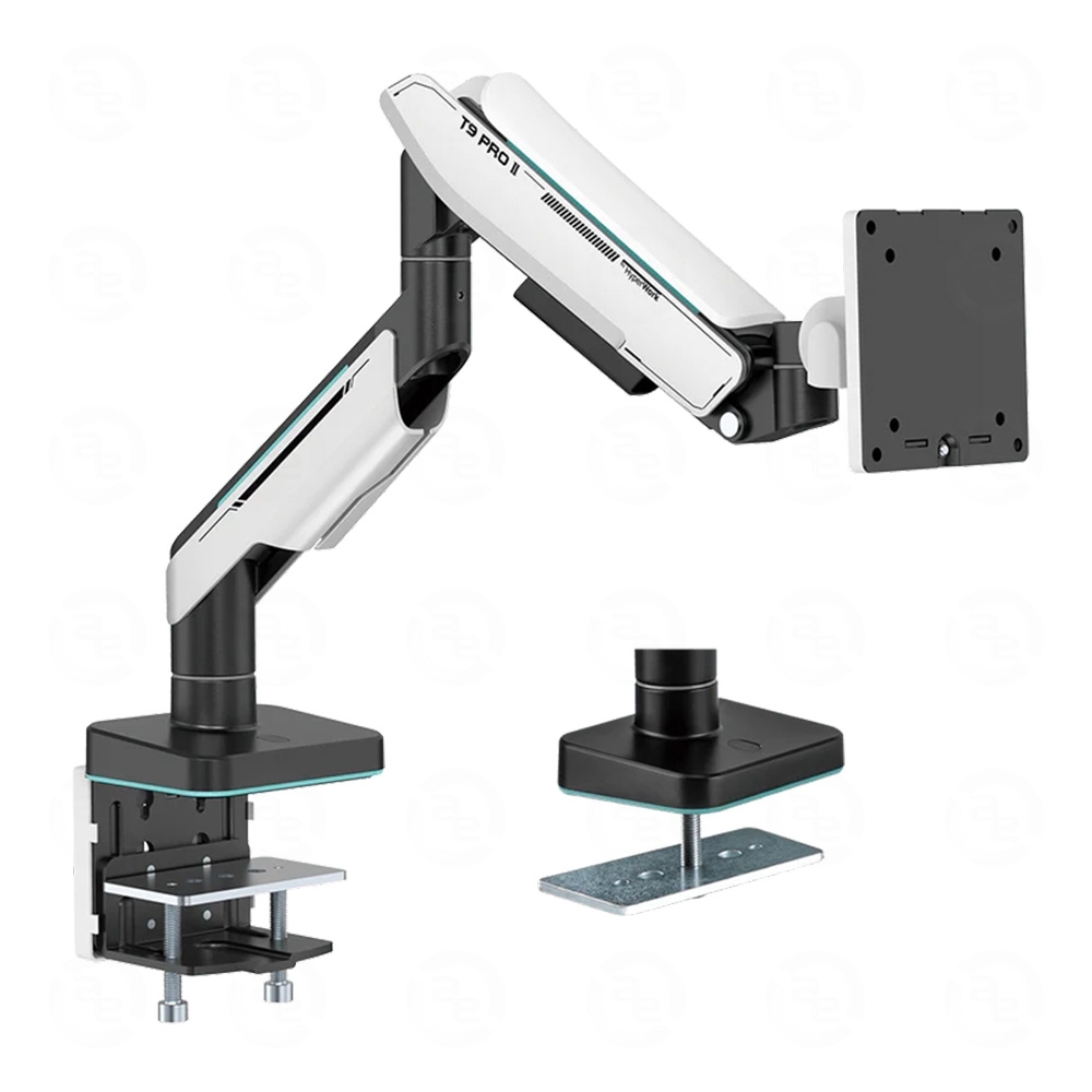 Giá treo màn hình Human Motion T9 Pro 2 (1 màn hình/ 22inch - 43inch/ Trắng/ Gắn bàn)