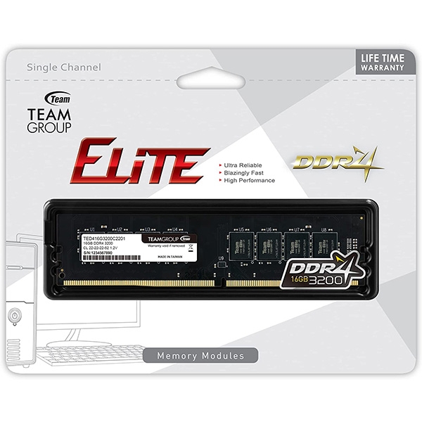 Ram PC Teamgroup ELITE 16GB DDR4 3200Mhz (TED416G3200C2201)