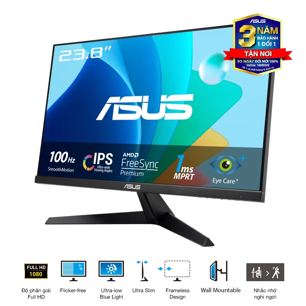 Màn Hình ASUS VY249HF-R (23.8 inch - FHD - IPS - 100Hz - 1ms)