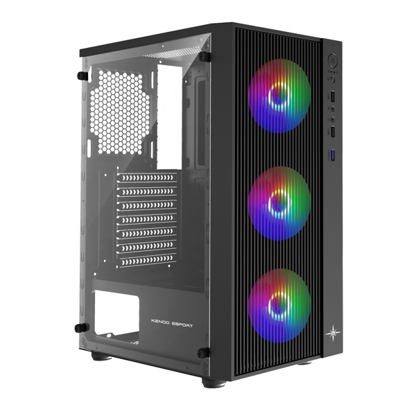 Vỏ máy tính Kenoo esport AF13 - 3F - Mầu Đen (Size ATX)