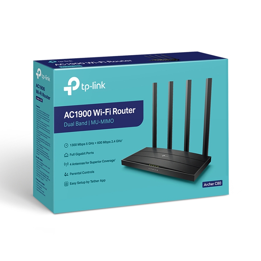 Bộ phát wifi TP-Link Archer C80 MIMO AC1900Mbps (hỗ trợ EasyMesh)