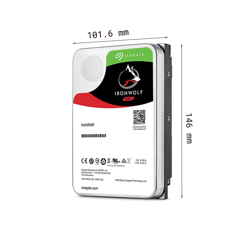 SEAGATE IronWolf ST12000VN0008 Dung lượng 12000GB (12TB) 3.5