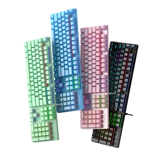 Bàn phím cơ Aula S2022 Hồng Blue Switch (LED Rainbows)