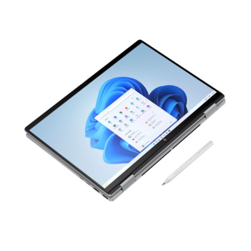 Laptop HP Envy x360 14-fa0093AU AY8U3PA (R7 8840HS/ 32GB/ 512GB SSD/ 14 inch 2.8K Touch/ 120Hz/ Win 11/ Office/ Silver/ Vỏ nhôm/ Pen)