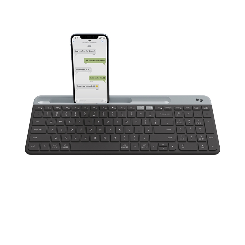 Bàn phím không dây Wireles, Bluetooth Logitech K580 Slim Màu đen