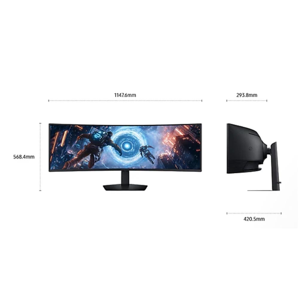 Màn hình gaming Samsung Odyssey G9 LS49FG912EEXXV (49Inch/ DQHD (5120x1440)/ 1ms/ 144Hz/ 350cd/m2/ VA)