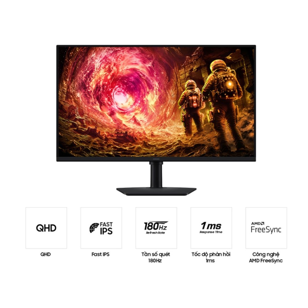 Màn hình gaming Samsung Odyssey G5 LS32FG502EEXXV (32Inch/ 2K/ 1ms/ 180Hz/ 300cd/m2/ IPS)