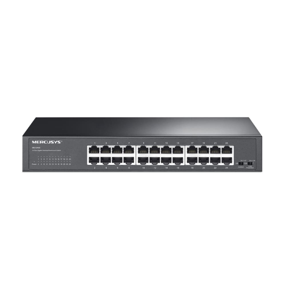 Switch Mercusys MS124GS (Gigabit 1000Mbps/ 24 Cổng/ Vỏ kim loại)