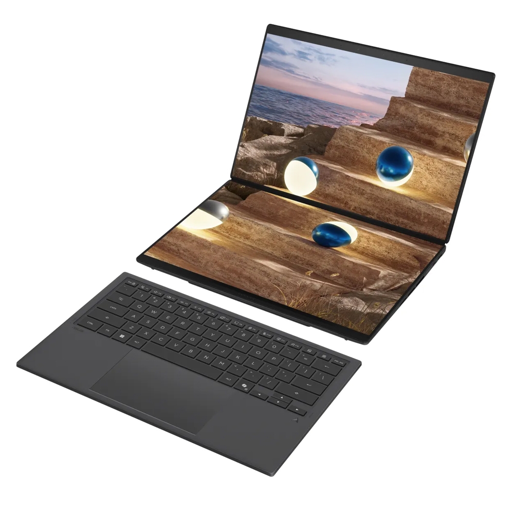 Laptop Asus Zenbook Duo UX8407AA-SN439WS (Ultra X7 358H/ 32GB/ 512GB SSD/ 14 inch 3K Touch/ 144Hz/ Win 11/ Office/ Gray/ Vỏ nhôm/ Bút/ Túi)