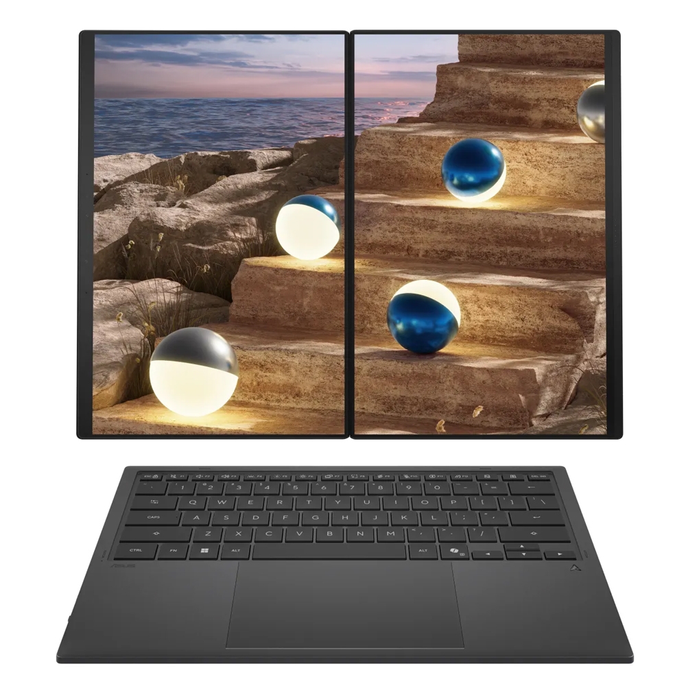 Laptop Asus Zenbook Duo UX8407AA-SN439WS (Ultra X7 358H/ 32GB/ 512GB SSD/ 14 inch 3K Touch/ 144Hz/ Win 11/ Office/ Gray/ Vỏ nhôm/ Bút/ Túi)