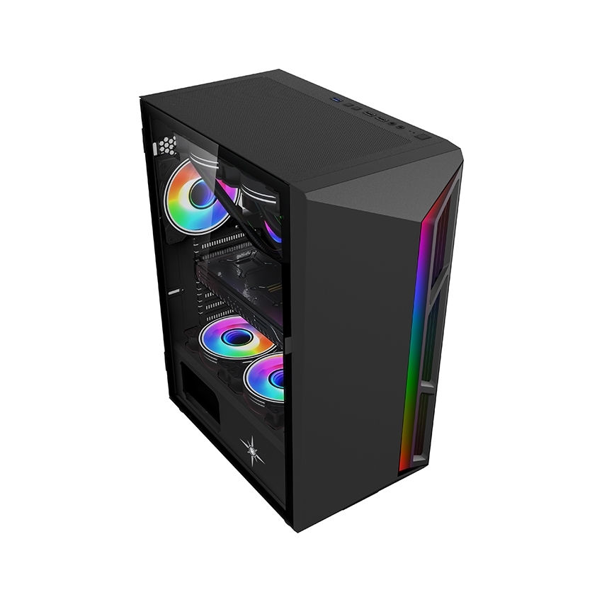 Vỏ case Kenoo Esport S600 - Black (Mid Tower / Màu Đen )