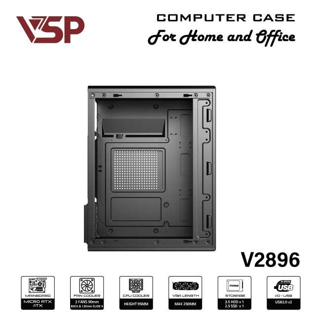 Vỏ Case văn phòng VSP M-ATX/I-ATX V2896