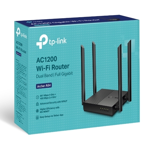 Bộ phát Wifi TP-Link Archer A64 AC1200 - LAN WAN Gigabit
