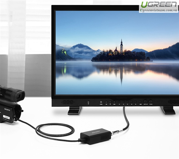 Bộ chuyển đổi HDMI to SDI cho máy tính, máy quay phim Ugreen 40966 hỗ trợ FullHD*1080