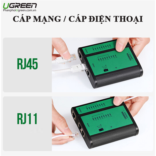 Bộ test mạng RJ45, RJ11/12 chính hãng cao cấp Ugreen 10950