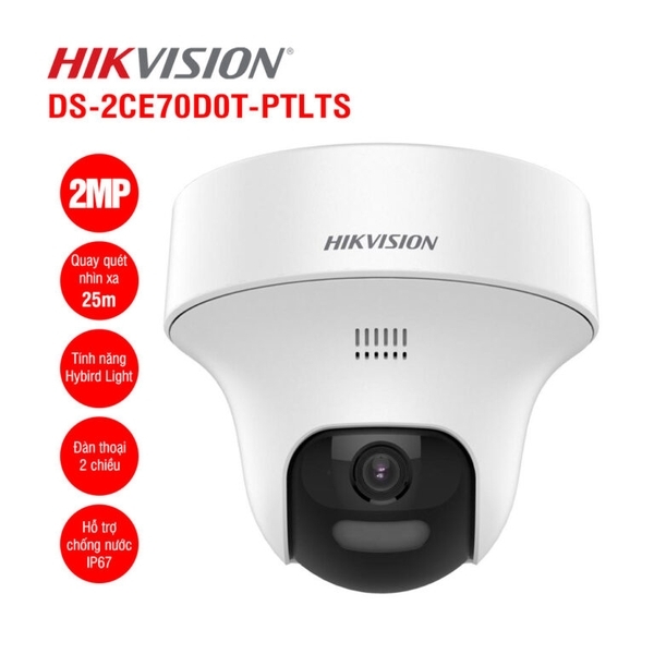 Camera HDTVI 2MP HIKVISION DS-2CE70D0T-PTLTS.