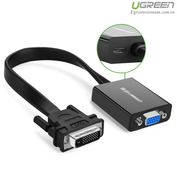 Cáp chuyển đổi DVI 24+1 to VGA cao cấp Ugreen 40259