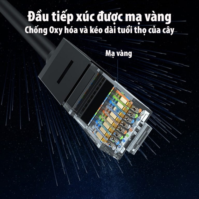 Cáp mạng LAN CAT6 UTP Ugreen 20170 50M màu Đen