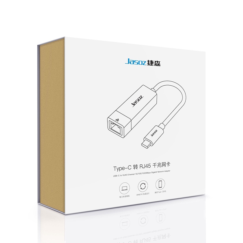 Cáp chuyển USB Type C sang RJ45 tốc độ Gigabit dài 20cm JASOZ F107 T-F114