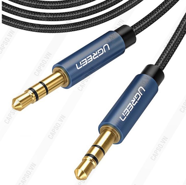 Cáp audio 3.5mm dài 3m dây bọc dù đầu bọc hợp kim Ugreen 10688