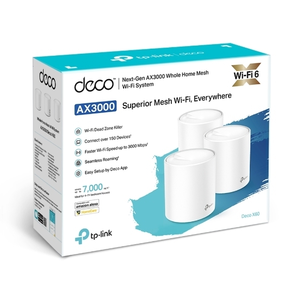 Hệ thống Wi-Fi Mesh TP-Link Deco X20 cho Gia đình AX1800 - (3-Pack)