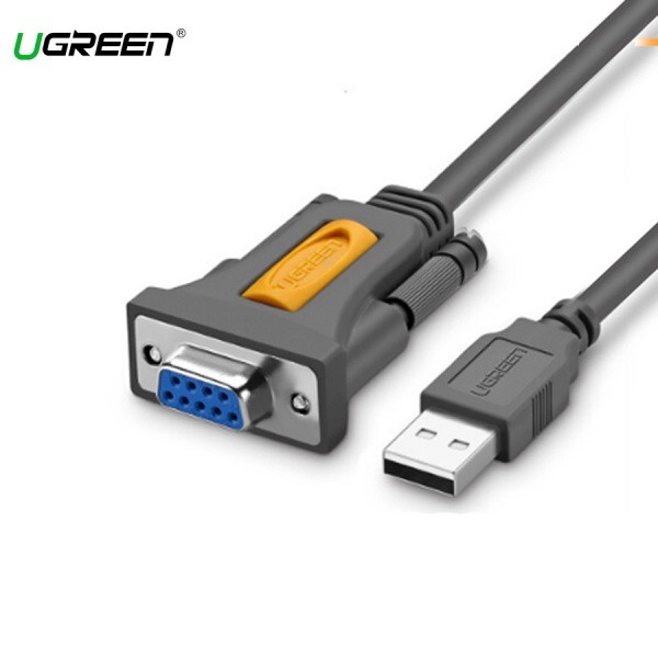 Bộ chuyển đổi USB to Com rs232 âm dài 1,5m chính hãng Ugreen 20201 cao cấp