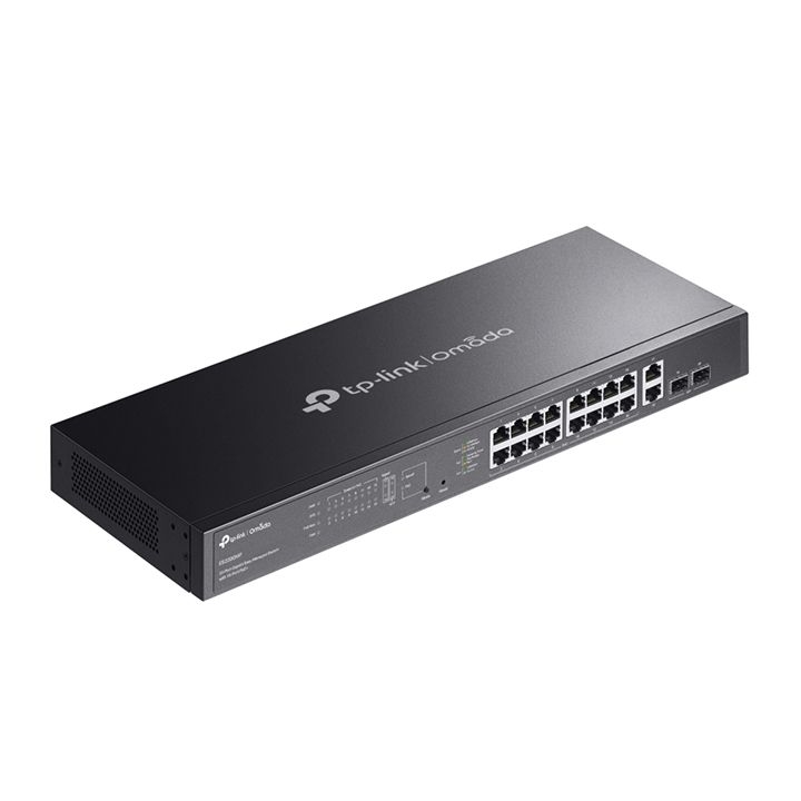 Managed Switch TP-Link Omada ES220GMP (16 x cổng RJ45 PoE+, 2 x cổng RJ45 Gigabit, 2 x cổng SFP Gigabit)