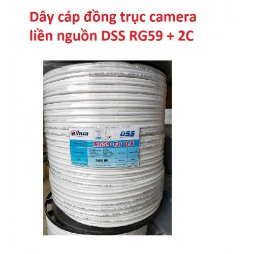 Dây cáp đồng trục liên nguồn RG59 + 2C (lẻ theo mét)